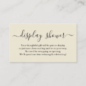 招待状用シャワーインサートを表示 – シンプル エンクロージャーカード (正面)