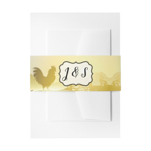 招待状用帯サニーモーニングファームカントリーR 招待状ベリーバンド (正面例)