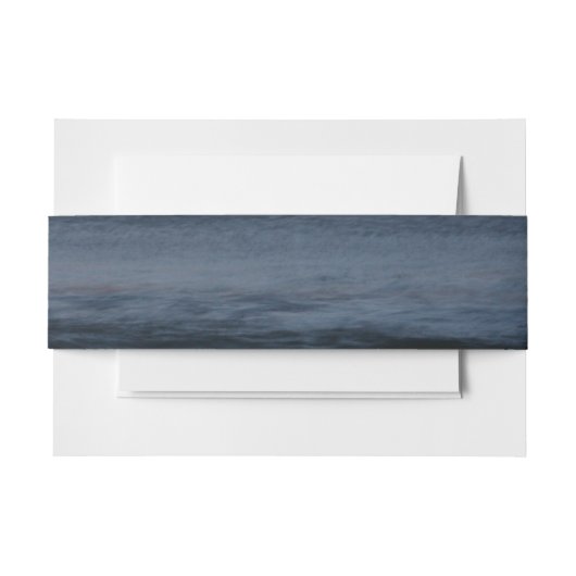 招待状用帯サンセットアバーザ海ブルー 招待状ベリーバンド (正面例)