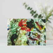 招待状白テクスチャー抽象芸術再生プラスチック 招待状 (スタンド正面)