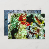 招待状白テクスチャー抽象芸術再生プラスチック 招待状 (正面/裏面)