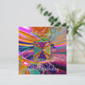 招待状着色ステンドグラス抽象芸術 招待状 (スタンド正面)