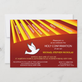 招待状確認金ゴールドと赤線 招待状