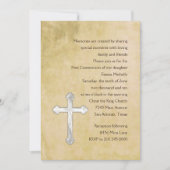 招待状第1コミューニオンウォーターカラー 招待状 (正面)