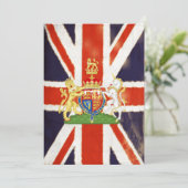 招待状紋章付き外衣が付いているヴィンテージの英国国旗 招待状 (スタンド正面)