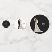 招待状結婚のパーソナライズ可能なレイアウト コンフェッティ (裏面)