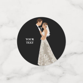 招待状結婚のパーソナライズ可能なレイアウト コンフェッティ