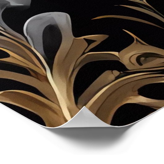 招待状結婚のパーソナライズ可能なレイアウト ポスター (角)