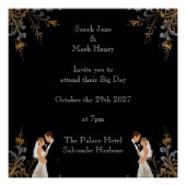 招待状結婚のパーソナライズ可能なレイアウト ポスター (正面)