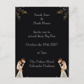 招待状結婚のパーソナライズ可能なレイアウト ポストカード (正面)