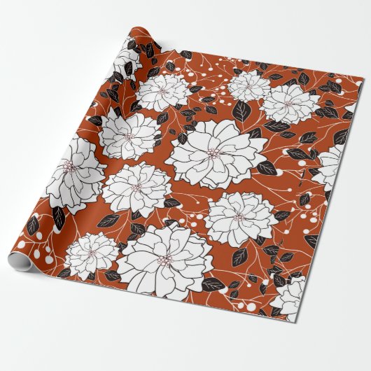 招待状結婚または抽象芸術フローラba ラッピングペーパー (アンロールド)