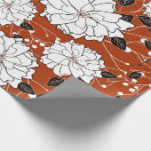 招待状結婚または抽象芸術フローラba ラッピングペーパー (角)