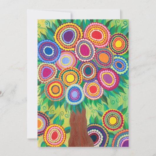 招待状結婚バー(ユダヤ教の)バル・ミツバーシャワーツリー 招待状 (正面)