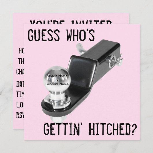 招待状結婚-'s - "ヒッチング" 招待状 (正面/裏面)