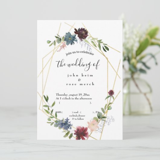 招待状結婚('s) 招待状 (スタンド正面)