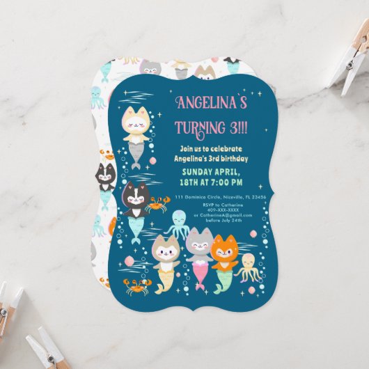 招待状航海のをテーマにした誕生日。 招待状 (正面/裏面インサイチュ)