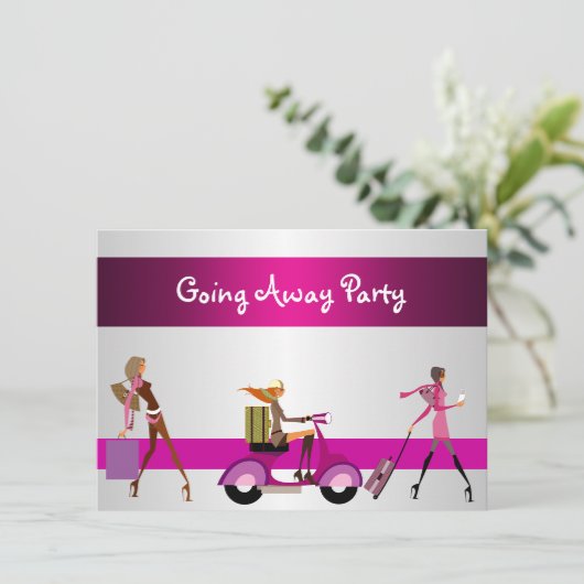 招待状行遠くにくパーティーガールズバイク荷物おもしろい 招待状 (スタンド正面)