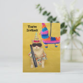 招待状誕生日とピナタ！ インビテーションポストカード (スタンド正面)