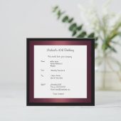 招待状誕生日エレガントフォトブルゴーニュ 招待状 (スタンド正面)