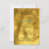 招待状誕生日カーニバルバルーン金ゴールド 招待状 (裏面)