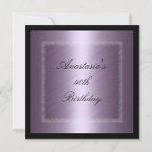 招待状誕生日グラマパープル 招待状 (裏面)