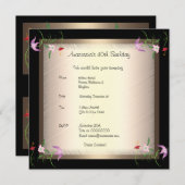 招待状誕生日グラマーフローラ 招待状 (正面/裏面)