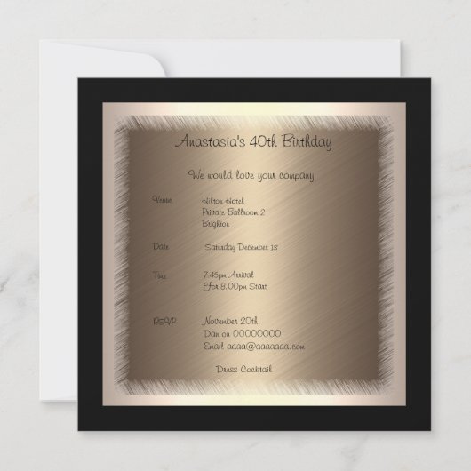 招待状誕生日グラマー2 招待状 (正面)