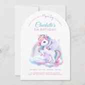 招待状誕生日パーティーunicorn. 招待状 (正面)
