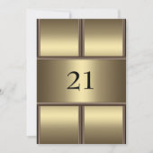 招待状誕生日金ゴールドグラマー 招待状 (正面)