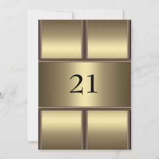 招待状誕生日金ゴールドグラマー 招待状