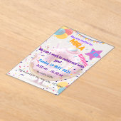 招待状誕生日 アクリル招待状 (レイダウン)