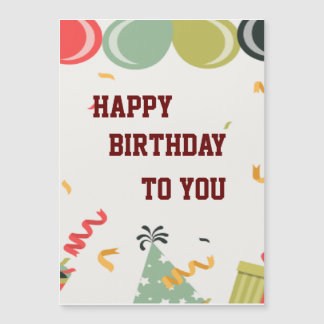 招待状誕生日 マグネット招待状