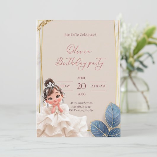 招待状誕生日 招待状 (スタンド正面)