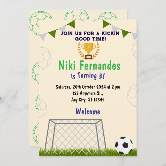 招待状誕生日 招待状 (正面/裏面)