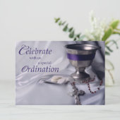 招待状調整Chalice、ホスト、ロザリオ 招待状 (スタンド正面)