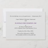 招待状調整Chalice、ホスト、ロザリオ 招待状 (裏面)