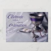 招待状調整Chalice、ホスト、ロザリオ 招待状 (正面/裏面)