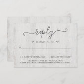 招待状返信カードの挿入ページ | ラスティック ロマンティック 招待状 (正面/裏面)