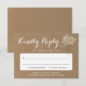 招待状返信カードの挿入紙 | ラスティック ベイビーズ ブレス 招待状 (正面/裏面)