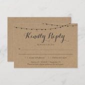 招待状返信カードの挿入 | クラッ素朴ト 招待状 (正面/裏面)