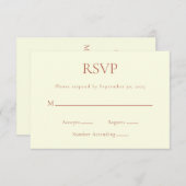 招待状返信カード 出欠カード (正面/裏面)