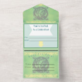 招待状魚座占星術テーマ オールインワン招待状 (内側)