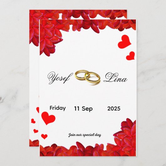 招待状 (正面/裏面)