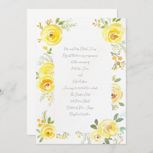 招待状 (正面/裏面)