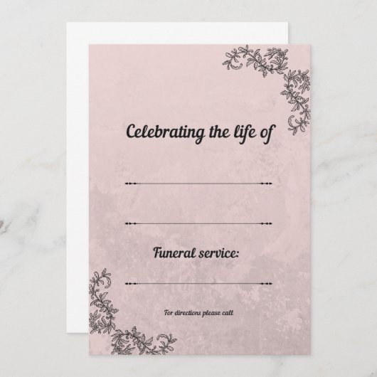 招待状 (正面/裏面)