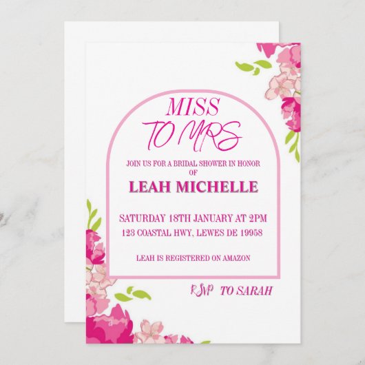 招待状 (正面/裏面)