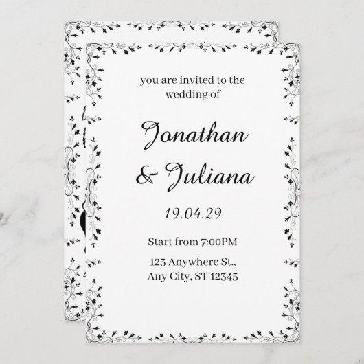 招待状 (正面/裏面)