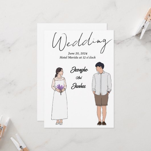 招待状 (正面/裏面インサイチュ)