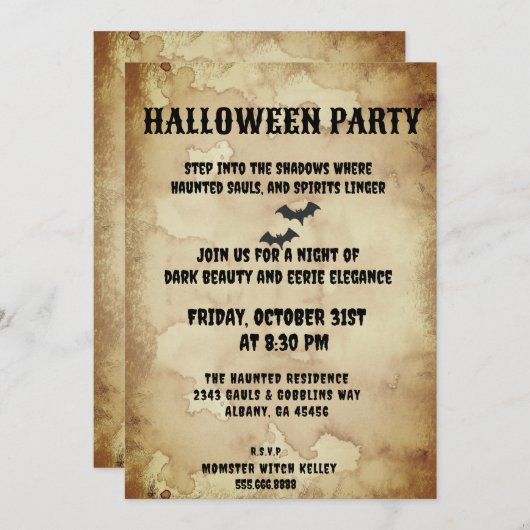 招待状 (正面/裏面)