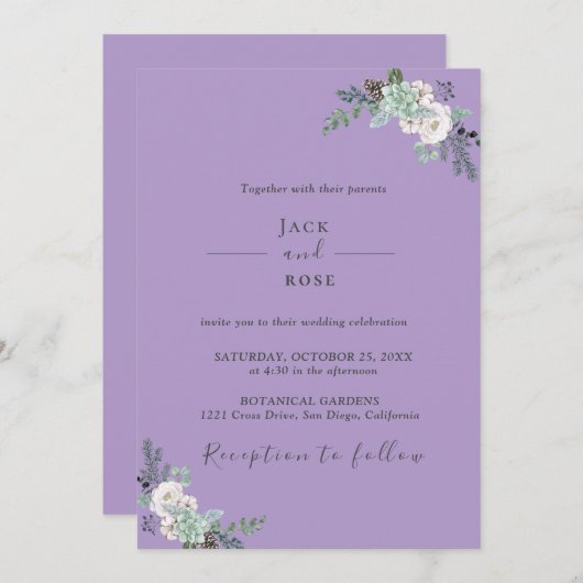 招待状 (正面/裏面)